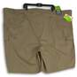 NWT Mens Beige The Active Series Flat Front Cargo Shorts Size 60W image number 2