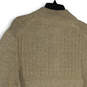 NWT Womens Beige Long Sleeve Knitted Stretch Henley Sweater Size X-Large image number 4