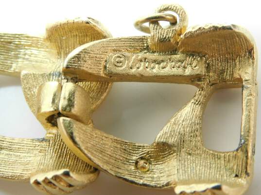 Vintage Corocraft Gold Tone Fancy Link Bracelet for Repair 35.0g image number 7