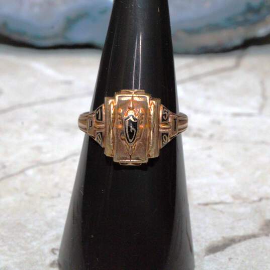 Vintage Josten 10K Yellow Gold 1959 Class Ring Size 7 image number 2