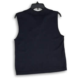 NWT Womens Navy Blue Sleeveless V-Neck Pullover Blouse Top Size X alternative image