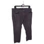 Mens Gray Dark Wash Flat Front Straight Leg Denim Jeans Size W 34 image number 2