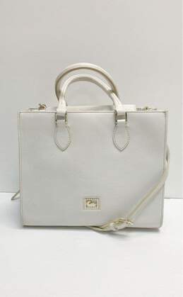 Dooney & Bourke White Leather Shoulder Tote Bag