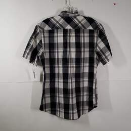 Mens Plaid Chest Pockets Short Sleeve Collared Button-Up Shirt Size Large alternative image