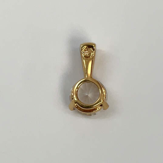 Designer Swarovski Gold-Tone Crystalcut Stone Classic Necklace Pendant image number 2