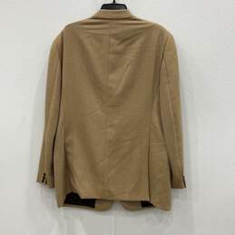 Armani Collezioni Mens Tan Notch Lapel Long Sleeve Two-Button Blazer Size 56/COA alternative image