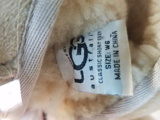 Ugg Australia Women's Brown Classic Short Leather Sheep Fur Boot Size 6W image number 8