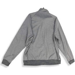 Mens Gray Black Striped Mock Neck Full-Zip Long Sleeve Track Jacket Size XL alternative image