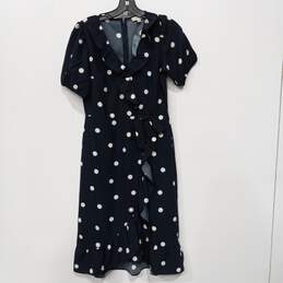 Loft Outlet Women's Blue & White Polka Dot Dress Size 00P
