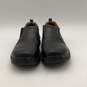 Mens Black Leather Square Toe Low Top Slip-On Loafer Shoes Size 9 image number 1