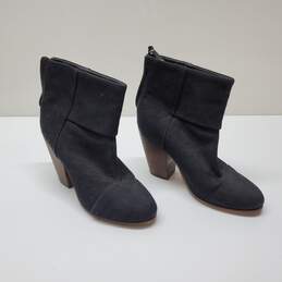 Rag & Bone Black Canvas Classic Ankle Boots/Booties Women's Size 36