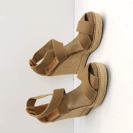 Buy the Tory Burch Women's Adonis Canvas Espadrille Wedge Sandals Size 7 |  GoodwillFinds