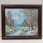 Framed & Signed Mountain Landscape Painting by Morgan image number 1