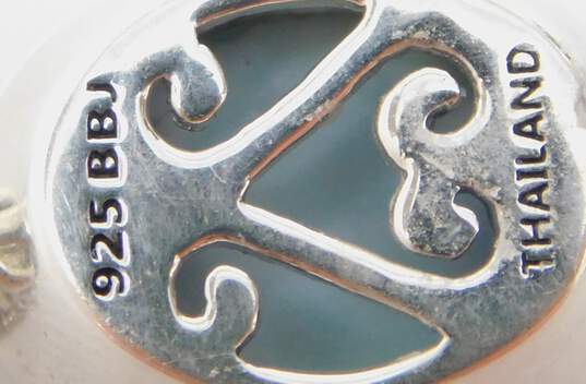 Designer BBJ Sterling Silver Larimar Swirl Pendant Necklace 9.5g image number 5