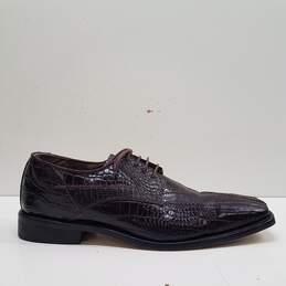 Stacy Adams Leather Croc Embossed Oxford  Shoes Men's Size 9.5
