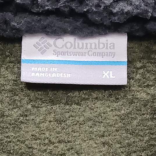 Columbia Men's Green 1/4 Zip Pullover Fleece Jacket Size XL image number 2