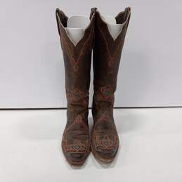 Tony Lama Black Label Women's Embroidered Brown Leather Western Boots Size 6
