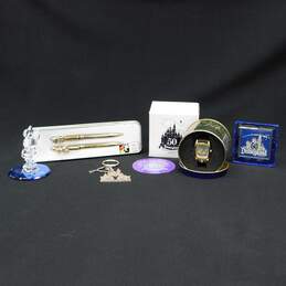Disney Souvenir Memorabilia Disneyland 50th Watch & 60th Compact Mirror Keychain Pens