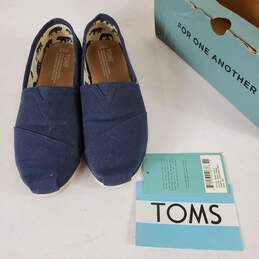 Toms Classic Canvas Slip On Shoes Navy 8.5 alternative image