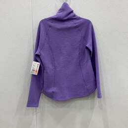NWT Womens Purple Cowl Neck Long Sleeve Pullover Sweatshirt Size S/P alternative image