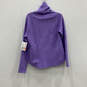 NWT Womens Purple Cowl Neck Long Sleeve Pullover Sweatshirt Size S/P image number 2