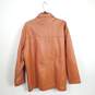 Parko Men Orange Leather Jacket SZ XL image number 3