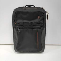 Tech Brand Black 2 Wheel Rolling Carry On Travel Bag/Suitcase