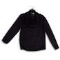Womens Black Long Sleeve Kangaroo Pocket Pullover Hoodie Size X-Small image number 2