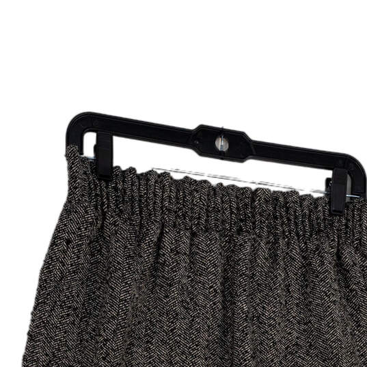 Womens Black White Elastic Waist Flat Front Pull-On Mini Skirt Size 6 image number 4