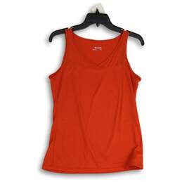 Columbia Womens Red V-Neck Sleeveless Activewear Tank Top Size Medium