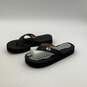 IOB Michael Kors Womens Black Gage Glitter Platform Heel Flip Flop Sandals Sz 9 image number 1