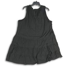 NWT Max Studio Womens Black Tiered Sleeveless A-Line Dress Size 2X alternative image