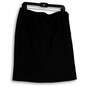 NWT Womens Black Pleated Hem Back Zip Straight & Pencil Skirt Size 10 image number 2