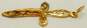14K Yellow Gold Etched Crucifix Cross Pendant 1.9g image number 3