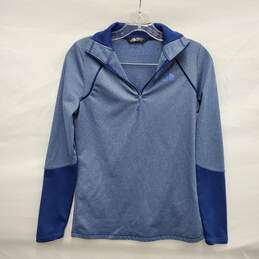 The North Face WM's Glacier PR Tech Half Zip Heathered Blue Pullover Size XPS