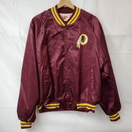 Vintage Locker Line NFL Washington Redskins Red Satin Bomber Jacket Youth XL