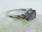 10K White Gold Amethyst & Diamond Accent Ring 3.3g image number 4