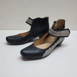 GHIBI Walk This Way Leather Ankle Strap Heel Mary Janes Shoes Womens Sz 38 1/2