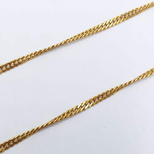 21K Gold 2mm Chain Necklace 6.6g DAMAGED image number 2