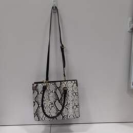Aldo Black & White Snakeskin Pattern PU Handbag alternative image