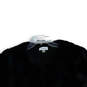 Womens Black Long Sleeve Round Neck Faux Fur Open Front Jacket Size XL image number 3