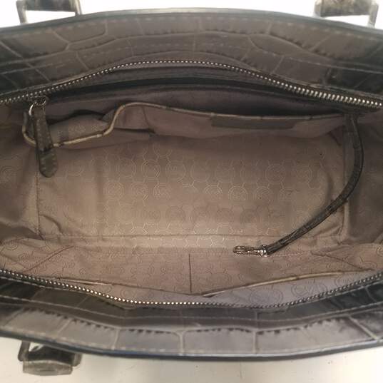 Michael Kors Dillon East West Croc Embossed Leather Shoulder Satchel Bag image number 4