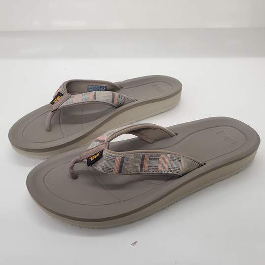 TEVA Flip Premier Flip Flop Sandals in Beach Break Desert Sage Men's Size 9 image number 2
