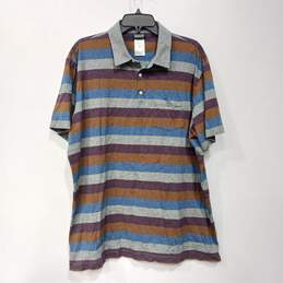 Patagonia Men's Organic Cotton SS Striped Polo Shirt Size XXL