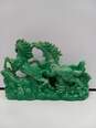 Feng Shui Lucky Green Running Horses Resin Sculpture image number 2