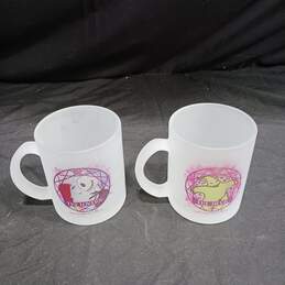 Bundle of 2 Nightmare Before Christmas Frosted Glass Mugs