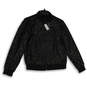 NWT Womens Black Sequins Long Sleeve Full-Zip Bomber Jacket Size S image number 4