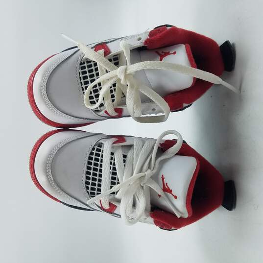 Air Jordan 4 Retro Sneakers Toddler's Sz 8C White/Red image number 6