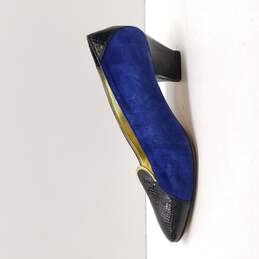 Mr. Jay Women's Blue Leather Heels Size 6.5 alternative image