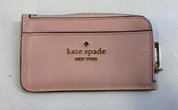 Kate Spade Madison Saffiano Leather Top Zip Card Wallet Pink